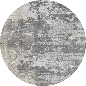 EIFFEL HOME Round Carpet <b>Silver</b> <b>Sand</b> Stripe Imitation Cashmere Washable Living Room Bedroom Study Rug - Product Image 1