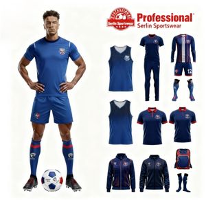 Оптовые футбольные формы унисекс с индивидуальным логотипом, высококачественные, 100% полиэстер, однотонные, удобные для тренировок - Product Image 2