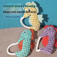 Jouet en peluche hippocampe en corde pour chien, durable, pour nettoyer les dents, pour le jeu de la corde, faible MOQ, logo personnalisé disponible