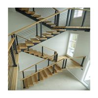 Résidence Escalier intérieur Maison moderne Escaliers en acier/Escalier droit flottant Escada