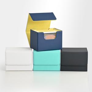 Boîte de rangement pour cartes de jeu JUZI en cuir PU imperméable, avec intérieur en microfibre douce, personnalisable et durable pour cartes TCG - Product Image 6