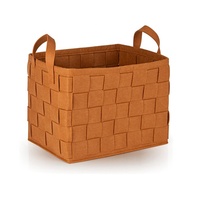 YUJIN feutre tissé dur articles divers panier de rangement avec poignée Idéal pour stocker le bois de chauffage et les magazines Durable et polyvalent