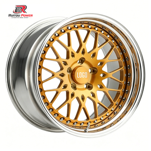 Jantes forgées en alliage sur mesure 2 pièces à déport profond pour course de dragster, 17, 18, 20 pouces, pour voitures <span class=keywords><strong>BMW</strong></span> Toyota (5x114.3, 5x115, 5x120, 5x127, 5x139.7) - Product Image 1