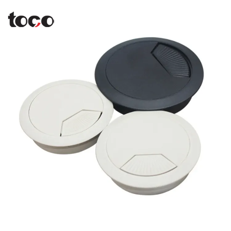 Toco 7Mm Computer Witte Silicon Bureau Draad Borstel Entry Cable Management Kabeldoorvoerklep Hole Cover