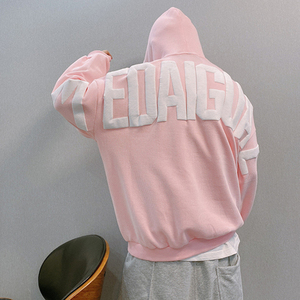 All'ingrosso felpe con cappuccio Unisex in cotone da 300gsm stampate felpe con Logo da uomo - Product Image 6