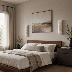 Tropez Alabaster <b>Wall</b> <b>Sconce</b> Rectangular Flush Mount Stone <b>Light</b> Modern Decorative <b>Wall</b> Fixture Elegant Interior Lighting - Product Image 3