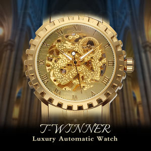 Reloj de Pulsera de Lujo para Hombre con Diseño de Esqueleto Automático en Oro, Nuevo Producto de Importación al por Mayor desde China - Product Image 3