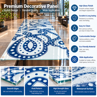 Verre trempé imprimé numériquement sur mesure pour dessus de table, cloisons et décoration intérieure