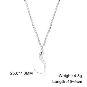 Collier en corne italienne Thisbe classique italien Cornetto Talisman Protection bijoux porte-bonheur amulette piment pendentif à breloque - Product Image 6