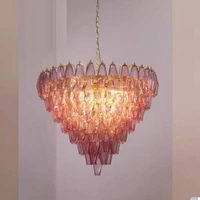 Lustre en cristal suspendu professionnel pour intérieur, idéal pour hall d'hôtel, villa, restaurant, supermarché, personnalisable, LED