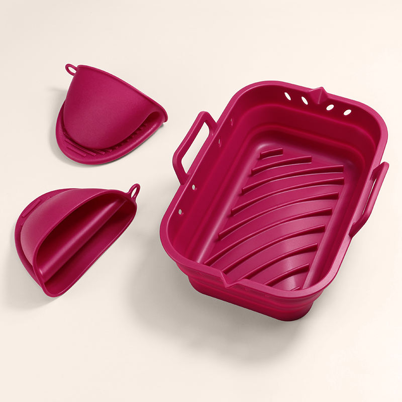 เบอร์กันดีกับถุงมือเตาอบ