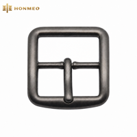 Boucle de ceinture carrée en alliage de zinc HONMEO personnalisée, à aiguille simple, pour vêtements et bagages