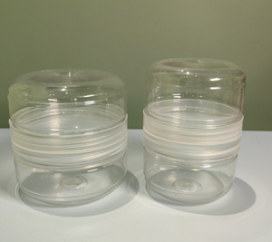Boîte en plastique PET écologique de qualité alimentaire, forme hamburger mignonne, pot créatif pour boue capillaire cristalline, emballage alimentaire, pot double face - Product Image 1