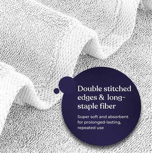 Khăn tắm cao cấp 100% cotton, bộ khăn tắm phòng tắm, siêu mềm mại và thấm hút, khăn tắm chất lượng cao cấp khách sạn, in logo tùy chỉnh - Product Image 2