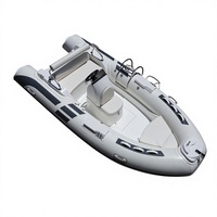 Bateau de pêche gonflable en fibre de verre RIB 480 de haute qualité, coque en V profond, PVC HYPALON ORCA, pour conception personnalisée