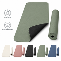 Tapis de sport rectangulaire large en PU personnalisé, inodore, écologique, anti-déchirure, antidérapant pour la maison, le fitness et les clubs