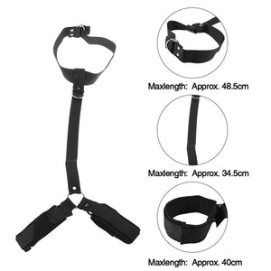 Kit de Contrainte Collier-Main-Bracelet en Gros pour Usine – Menottes Dos Contre Dos, Collier et Bandeau pour Jeu de Rôle en Couple – BDSM - Product Image 4