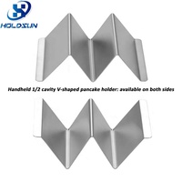 Soporte para Tacos de Acero Inoxidable de Doble Cara, Ecológico, Resistente al Calor, Reutilizable, Seguro para Alimentos, de 1-2 Cavidades, para el Hogar y Restaurantes