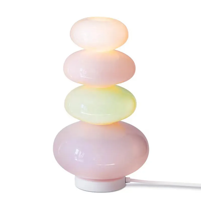 Modern fashion candy cute led iridescent table lamp girly gift macaron colorful decorative desk lamp