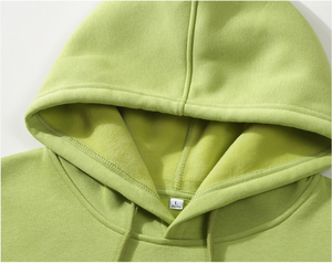 380GSM Heavy Cotton Hooded Sweatshirt Casual Daily Wear Warm Thick Fabric Solid Color Blank Hoodie - Product Image 2