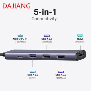 DAJIANG 100W USB 3.0 tipo C ricarica <span class=keywords><strong>5</strong></span> in 1 multifunzione USB C HUB personalizzato OEM con <span class=keywords><strong>5</strong></span> porte multiporta Hub USB - Product Image 6