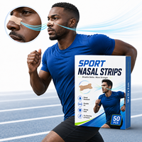 Bandes nasales dilatatoires parfumées à la lavande pour le sport, personnalisables selon le teint de la peau, 50 unités, performance OEM, anti-ronflement avancé