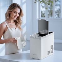 Machine à glaçons portable de comptoir, mini-machine à glaçons électrique pour usage domestique avec entrée d'eau en bouteille