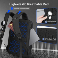 Sac à dos pour ordinateur portable unisexe en polyester Oxford imperméable de haute qualité avec fermeture éclair antivol USB, capacité de 20 à 39 L pour étudiants