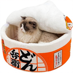 Nouveau panier pour animaux de compagnie en carton écologique moderne, lit pour chat doux et confortable pour petits animaux et toutes les saisons - Product Image 4