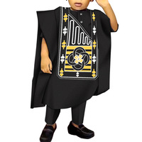 Nouvelle Collection 2025 : Tenue Africaine Enfant Dashiki Agbada 3 Pièces Brodé – Chemise Manches Longues & Pantalon pour Fête