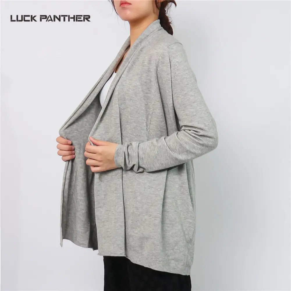 Women's Casual Long Sleeve Cardigan Sweaters Long Hooded Cardigan Women Grey Braid Knit Overcoat Loose Ladies Sweaters