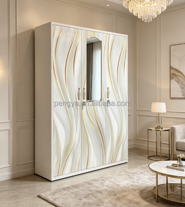 Armoire en acier pour chambre à coucher, idéale pour maisons en <span class=keywords><strong>location</strong></span>, armoire de rangement en métal et fer forgé, placard pour bébé, armoire simple pour enfants - Product Image 2