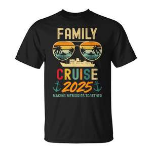 Camiseta familiar para crucero 2025, camiseta a juego para vacaciones de verano en grupo - Product Image 1