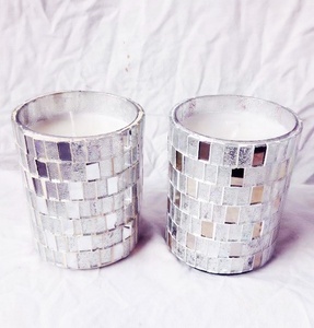 Tarros de vela decorativos, mosaico - Product Image 2