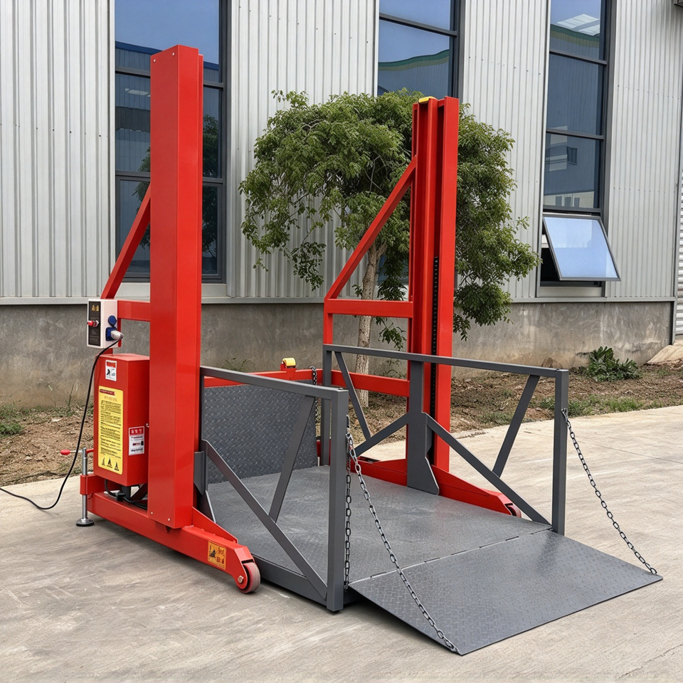 Steel Shipping Container Ramp Mobile Container Loading Platform 2000x3000mm 3 Ton Hydraulic Lift with ...