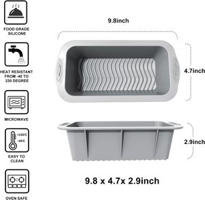 Moule à pain en silicone antiadhésif résistant à la chaleur pour la cuisine à domicile, <span class=keywords><strong>accessoires</strong></span> pour servir du pain, des gâteaux ou du fromage - Product Image 2