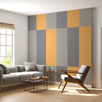 Panneaux muraux en feutre RPET autocollants DIY, panneaux acoustiques absorbants le son en fibres de polyester recyclées pour l'intérieur de la maison
