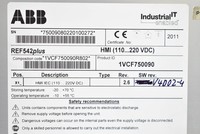 REF542plus Contrôle HMI, Contrôle Industriel, Programmation PLC, 110-240VDC (1VCF750090R802)
