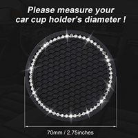 Bling Car Cup Untersetzer Anti-Rutsch-Silikon Runde Auto Interieur Car Cup Mat Universal Fahrzeug Interieur Zubehör für Frauen Mädchen