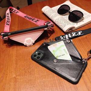 Custodie per Telefono con Portamonete e Cordino per <span class=keywords><strong>iPhone</strong></span> <span class=keywords><strong>13</strong></span> <span class=keywords><strong>Pro</strong></span> Max, Cover Posteriore con Portacarte a Zampa di Gatto per <span class=keywords><strong>iPhone</strong></span> 6 7 8 Plus X XR XS MAX - Product Image 3