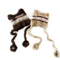 Bonnets personnalisés avec logo, oreilles de chat en peluche, nœud papillon, pompon tressé, texture douce et fourrure, style doux, cadeau, chapeaux d'hiver chauds
