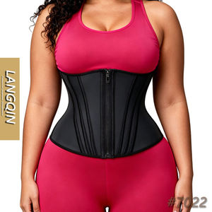 Ceinture amincissante respirante et sans couture pour femme, antibactérienne, écologique, avec double fermeture à agrafes, pour le ventre - Product Image 1