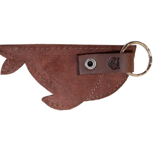 Personalized <b>leather</b> <b>keychain</b>, retro trendy whale pendant, bag and car <b>keychain</b>, logo printing available. - Product Image 3