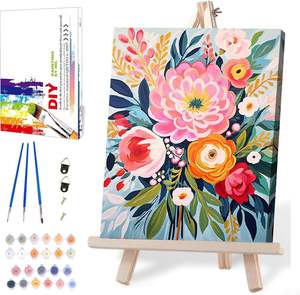 ชุดระบายสีตามตัวเลขสำหรับผู้ใหญ่ - ภาพวาดดอกไม้ระบายสีตาม<span class=keywords><strong>ตัวเลข</strong></span>สำหรับผู้ใหญ่, ภาพวาดดอกไม้บนผ้าใบระบายสีตามตัวเลขสำหรับผู้ใหญ่, ชุดระบายสีน้ำมัน DIY - Product Image 1
