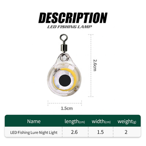 เหยื่อตกปลา5สีขนาดใหญ่ไฟ LED ใต้น้ำสำหรับตกปลาใต้น้ำ5สี - Product Image 2