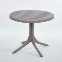 Table de bistrot ronde en plastique résistant aux intempéries, idéale pour terrasse, balcon, café, restaurant – Direct Usine