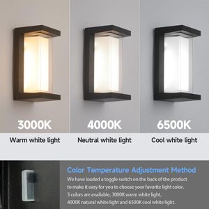 Lámparas de Pared Exteriores Cuadradas, Iluminación Superior e Inferior, de Aluminio, Impermeables, LED, para Patio, Venta al Por Mayor - Product Image 5