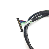 Kabel Layar LCD ODM Pabrik, Kabel Display IPEX 20 30 40 Pin, Kabel micro coax LVDS untuk Panel LCD