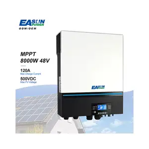 Easun离网Tie 10KW并联功能3相8KW双输出双MPPT 120A 48v太阳能逆变器混合动力