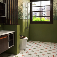 Carreaux en céramique de couleur vert foncé rétro marocain pour la salle de bain, la cuisine, le balcon, le sol et les murs